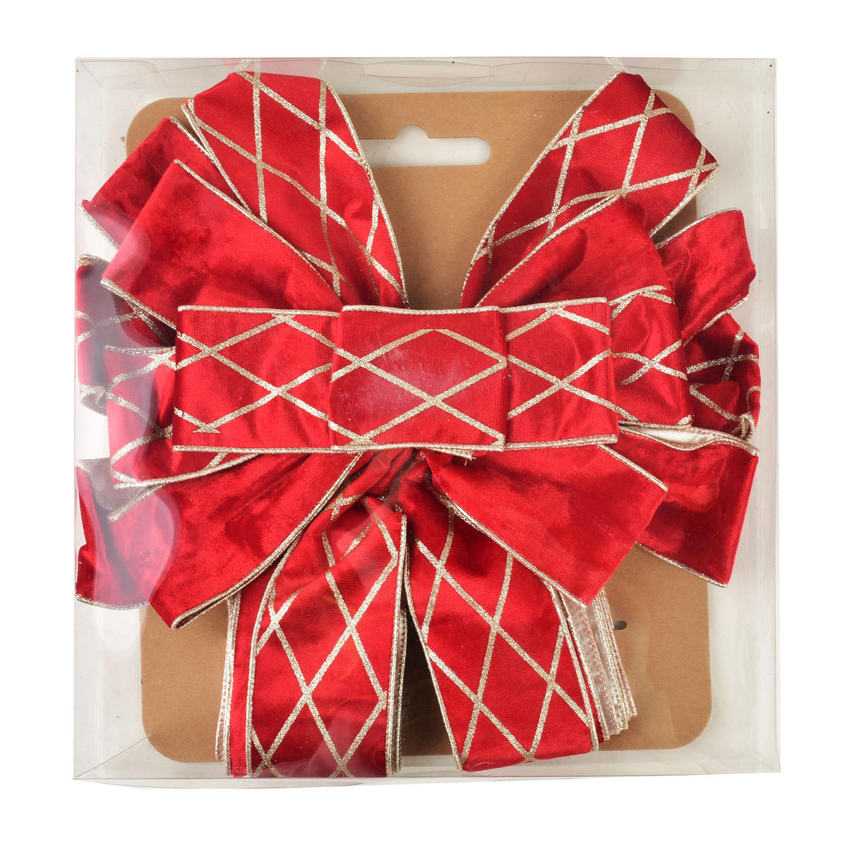 WEIHNACHTSSCHLEIFE SANTA LILA - Rot, Textil (30/4/30cm) - Mondex