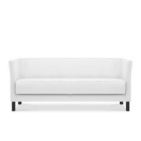 3-SITZER-SOFA ESPECTO Lederoptik, weiß - Schwarz/Weiß, Textil (67/71/171cm) - KONSIMO®