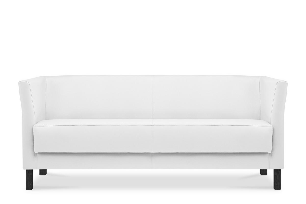 3-SITZER-SOFA ESPECTO Lederoptik, weiß - Schwarz/Weiß, Textil (67/71/171cm) - KONSIMO®