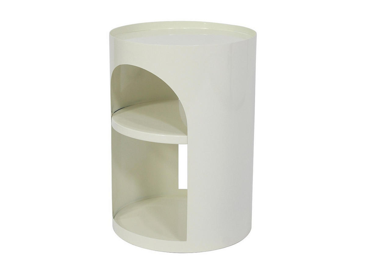 BEISTELLTISCH - 36 cm x 36 cm - metall - cremefarben Naleva - Creme, Metall (36/36/51cm) - Vente-Unique