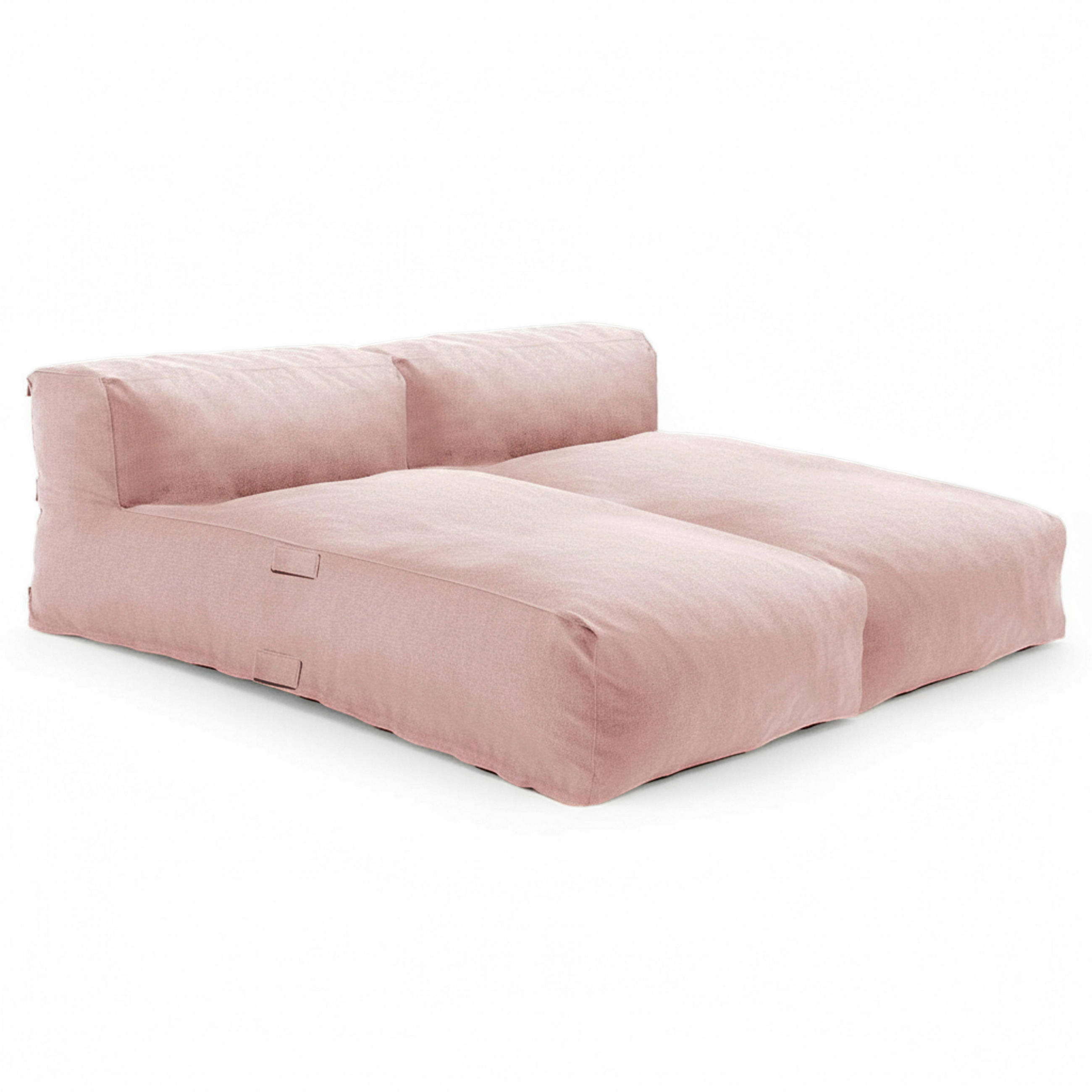GARTENSOFA mit 2 Sitzplätzen, Puderrosa - Pink, Textil - Oviala