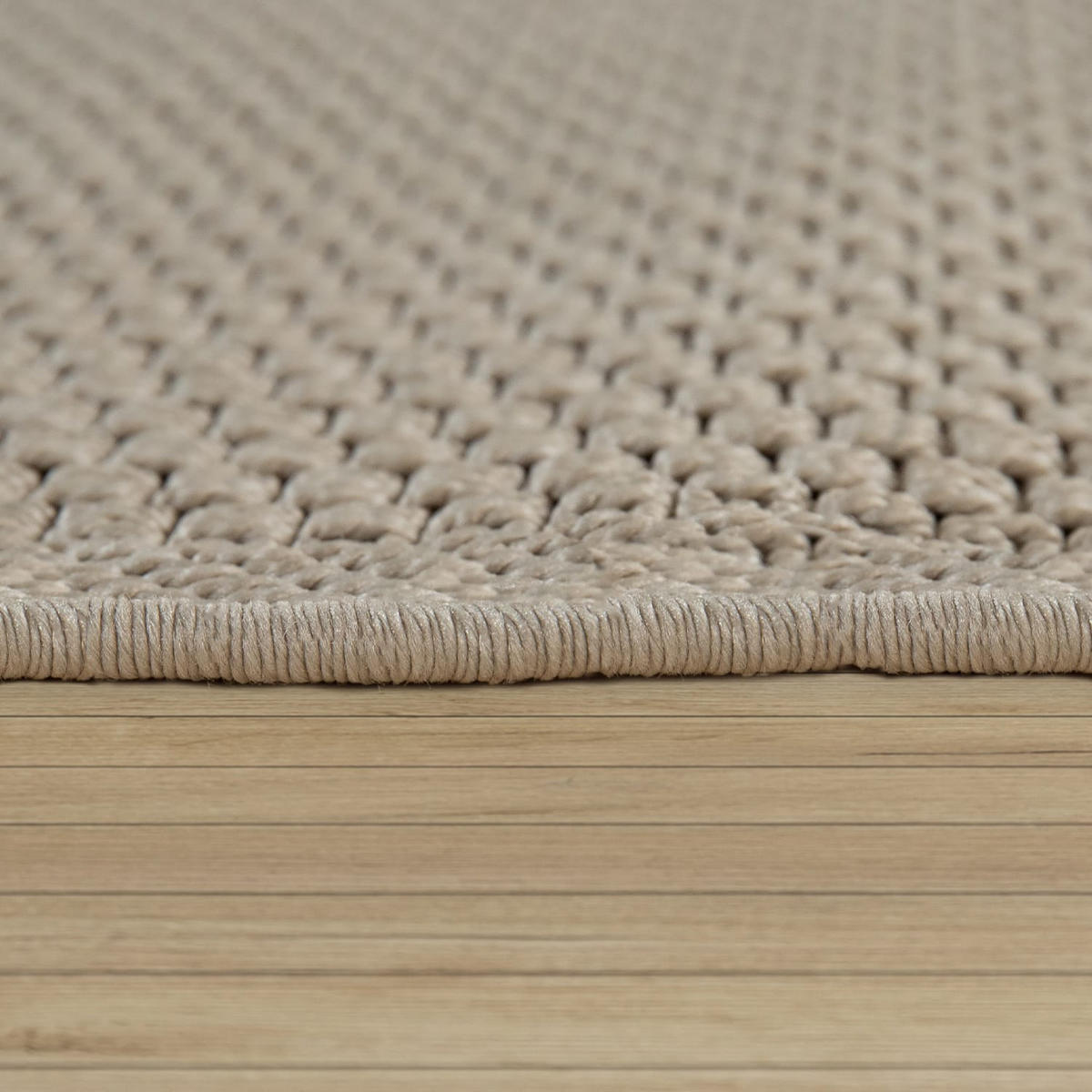 OUTDOOR Teppich Natur Balkon, Terrasse schmutzabweisend Beige Rechteckig 120x160 - Beige, Textil (120/160cm) - KADIMA DESIGN