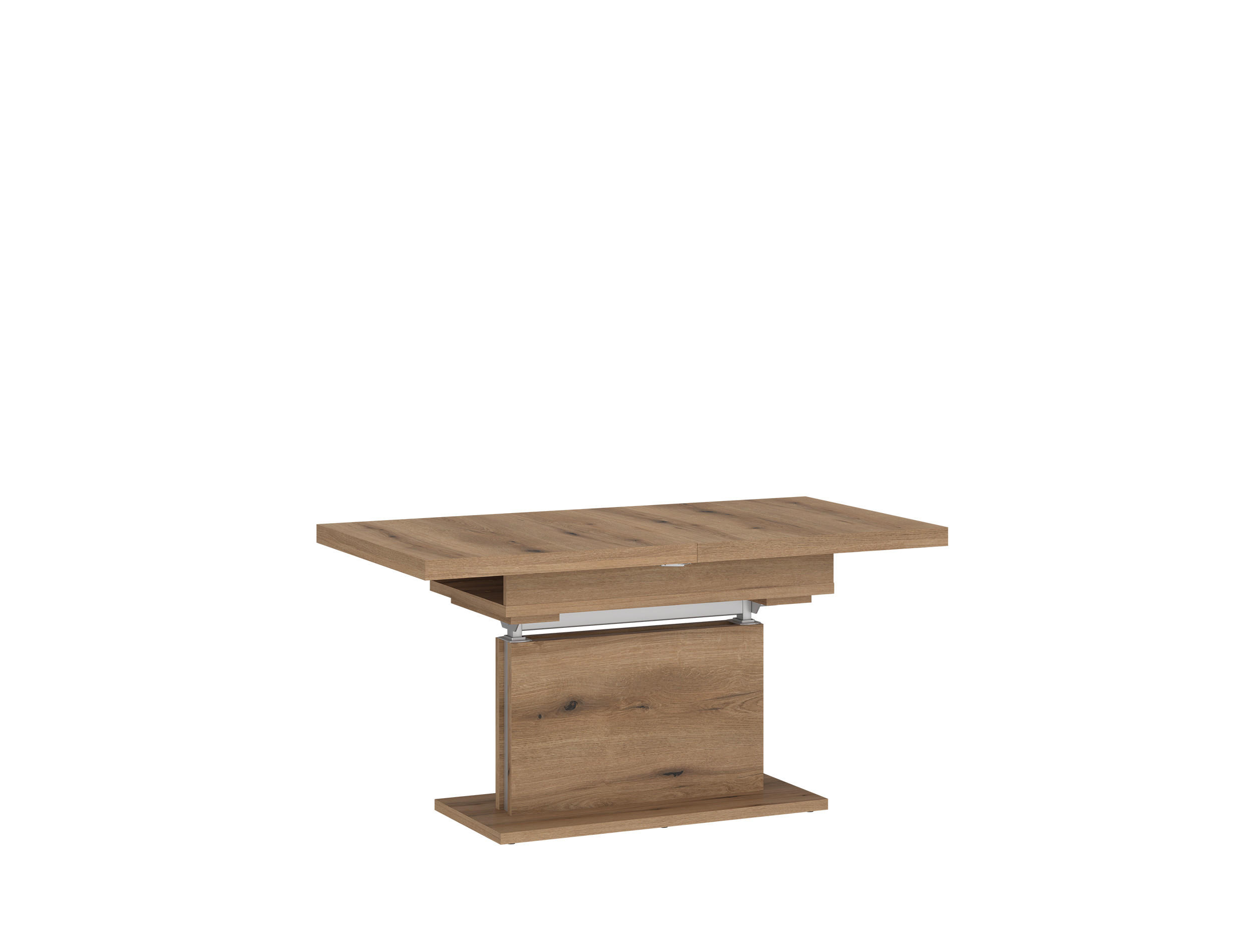 COUCHTISCH rechteckig ausziehbar höhenverstellbar 110/70/58 cm - Eichefarben, Holzwerkstoff (70/110/58cm) - designimpex
