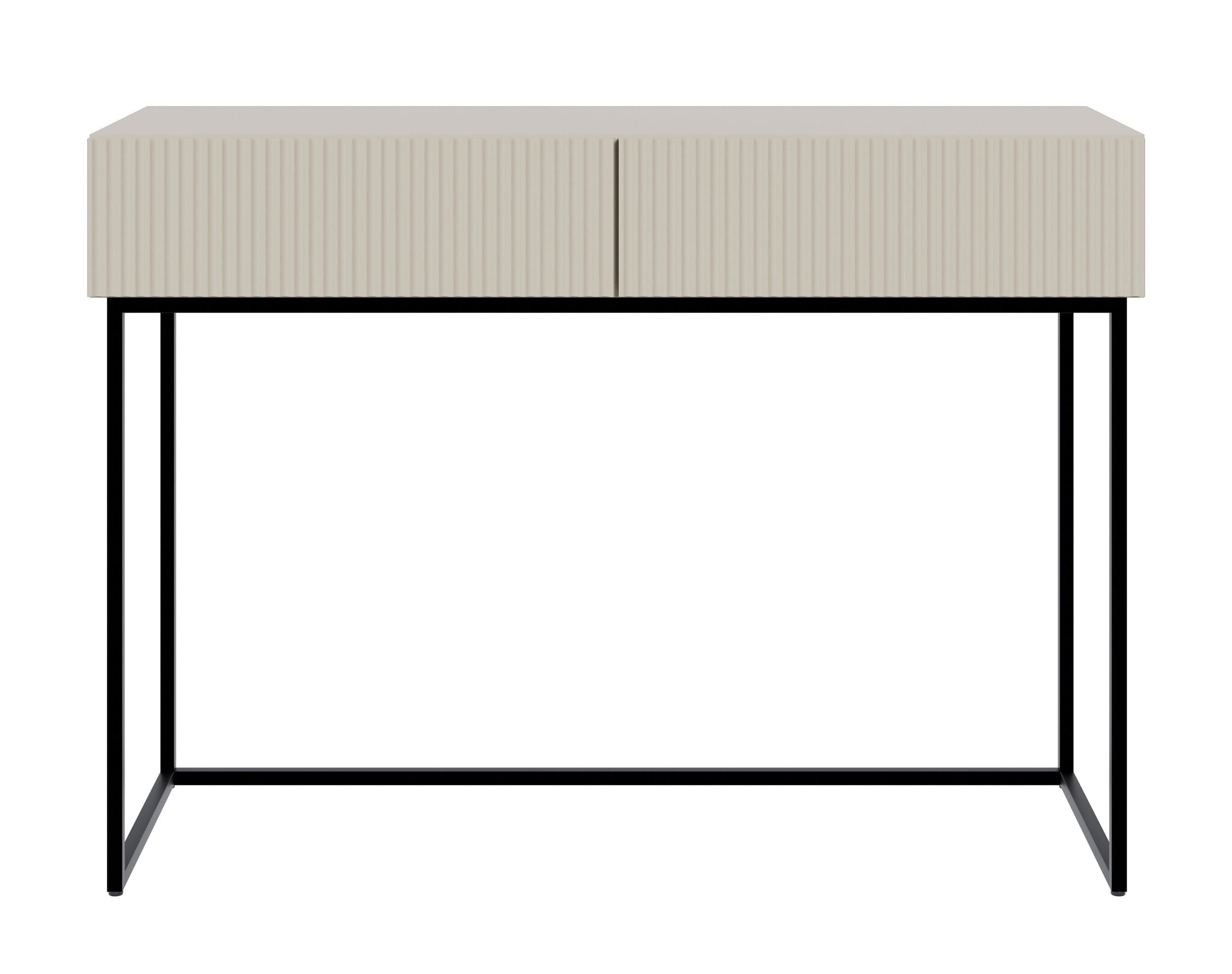 KONSOLENTISCH Veldio Graubeige mit schwarzen Beinen 110 cm - Greige/Schwarz, Holzwerkstoff/Metall (110/79/40cm) - Selsey