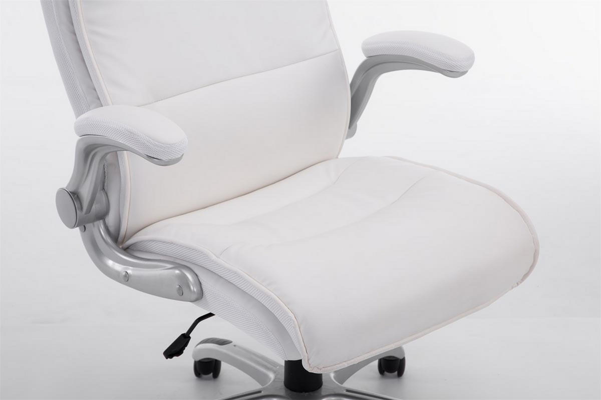 BÜROSTUHL Vila XXL, Kunstleder Weiß - Weiß, Kunststoff/Textil (74/116/76cm) - TPFLiving