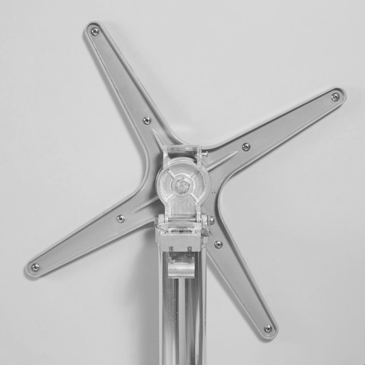 TISCHBEIN, Grau - Grau, Metall (65/70/65cm) - Oviala