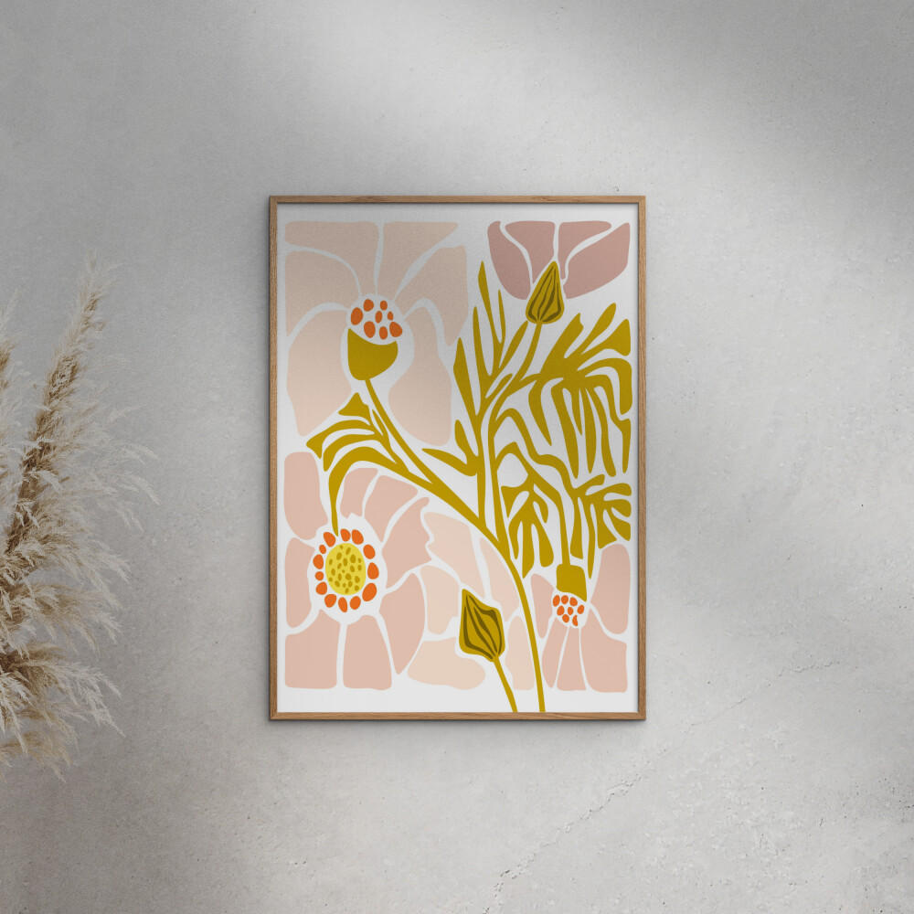 POSTER Affordable Art Prints x Annick - Soft Pink Flower - Pink, Papier (70/100/0.1cm) - Poster&Frame