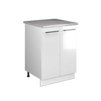 SPÜLENUNTERSCHRANK Fame-Line, Weiß Hochglanz/Weiß, 60 cm - Weiß Hochglanz/Weiß, Holzwerkstoff (60/82/60cm) - Vicco