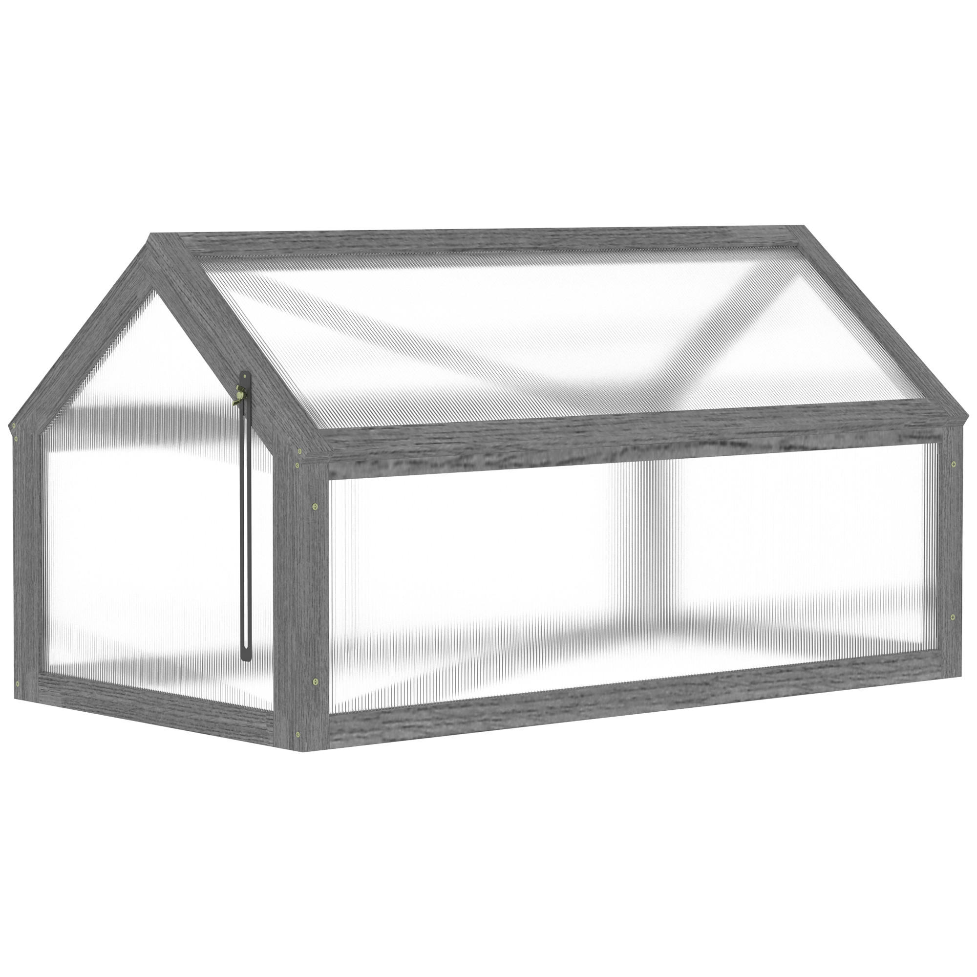 FRÜHBEET 90x52x49 cm Holz grau - Grau, Kunststoff (90/49.5/52cm) - Fortuna Lai