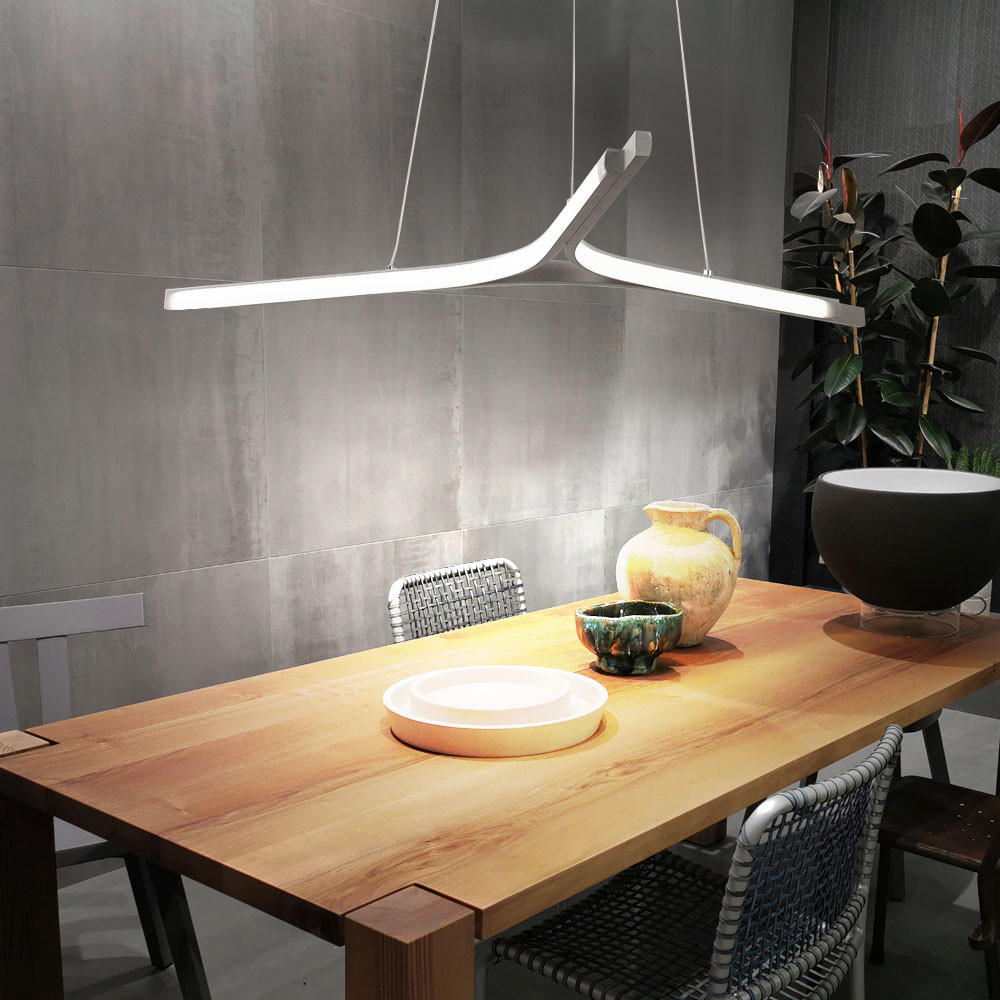 LED HÄNGELAMPE LIRA Weiß Drei-Sternoptik - Weiß, Metall (70/70/200cm)