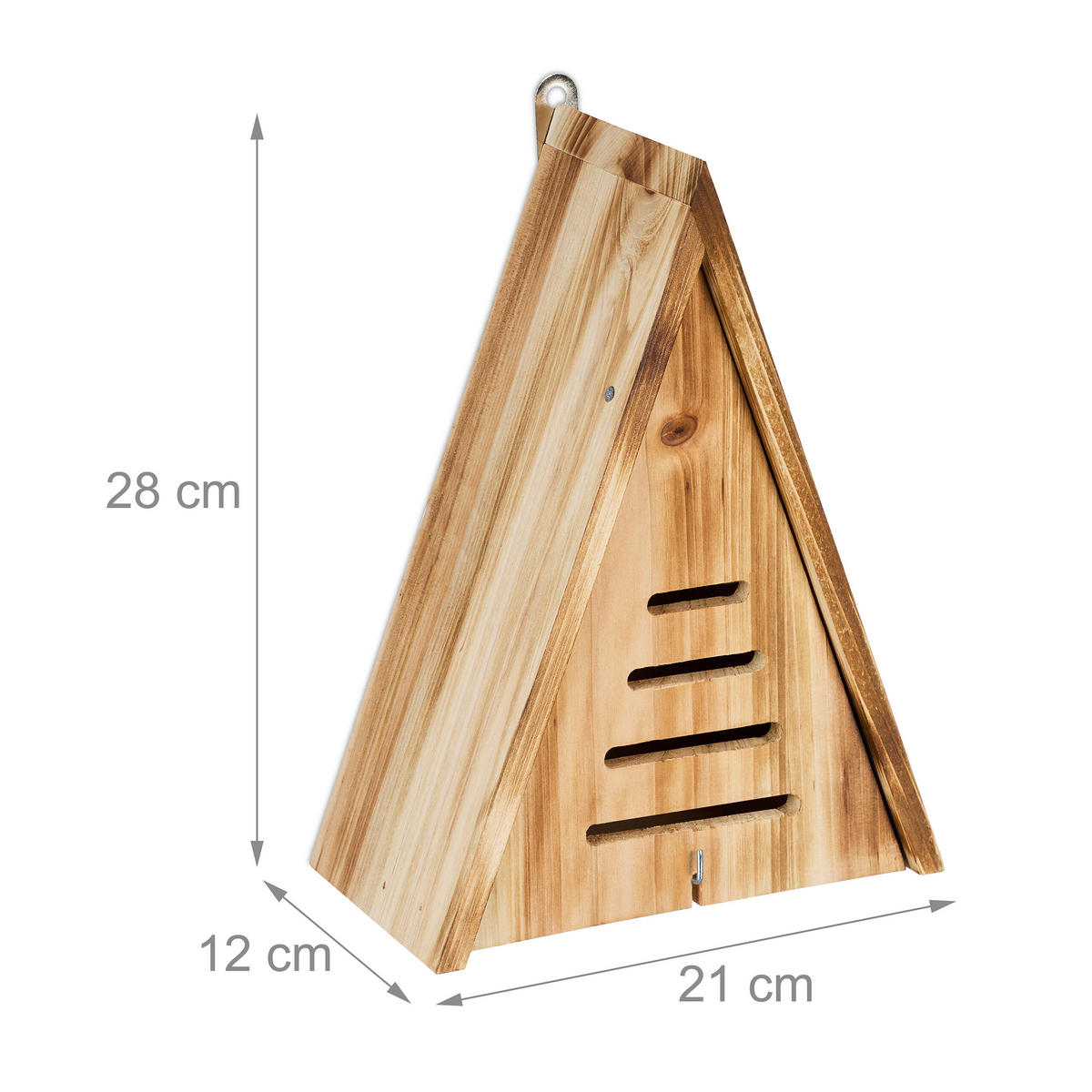 MARIENKÄFERHAUS - Hellbraun, Holz (21/28/12cm) - Relaxdays