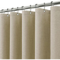 DUSCHVORHANG Leinen Taupe 152 x 214 cm - Beige, Textil (152/214cm)