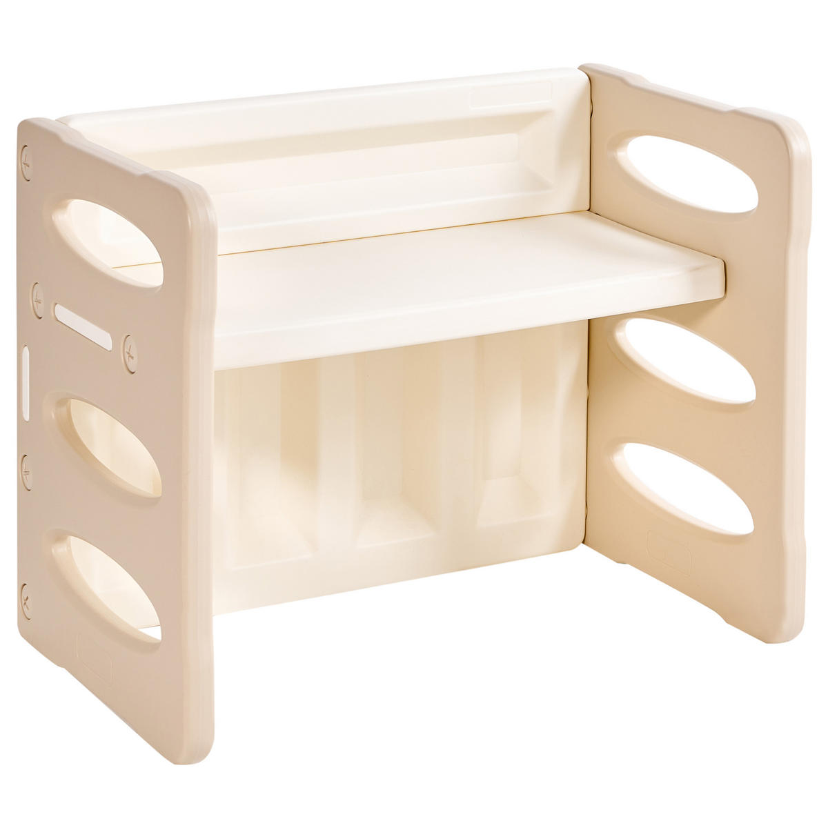KINDERTISCH mit Stühlen Beige Bulloo - Beige, Kunststoff (67/42/53cm) - Beliani