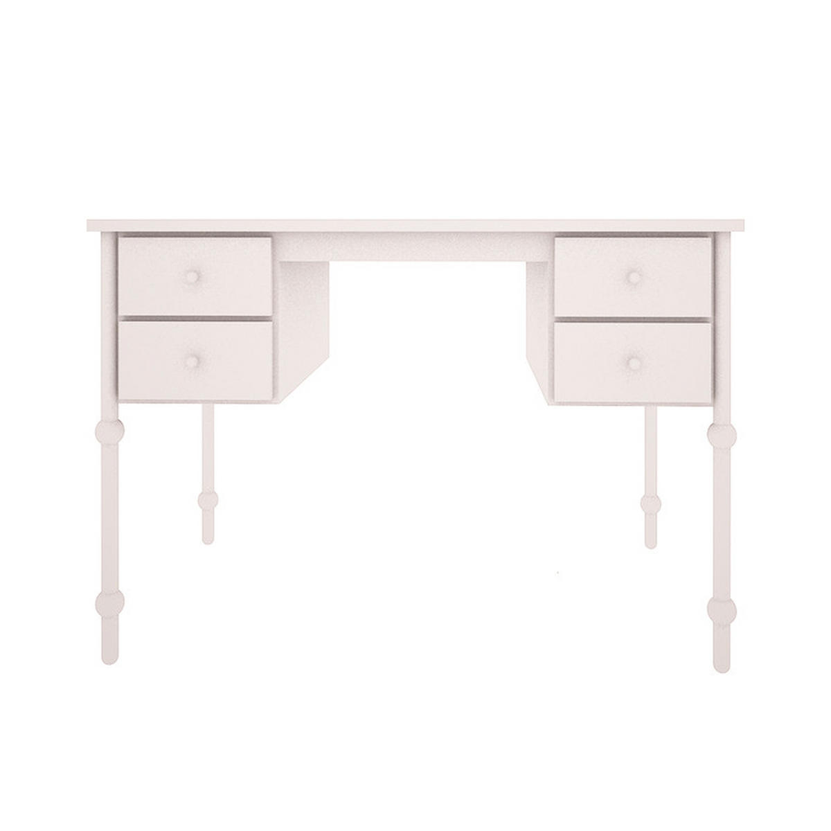PSACÍ STŮL Babushka Bílá - bílá, kompozitní dřevo (65/113/75cm) - Petits-meubles