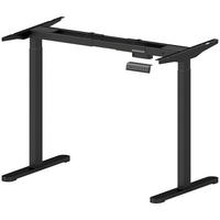 HÖHENVERSTELLBARER-SCHREIBTISCHGESTELL Stahl Schwarz - Schwarz, Metall (60/118/100cm) - HOMCOM