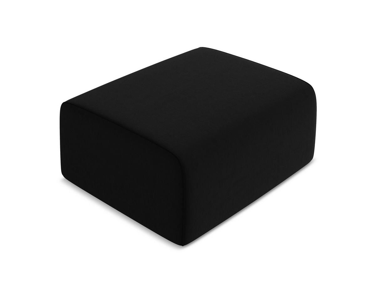 POUF Samt Stoff Schwarz - Schwarz/Grau, Kunststoff/Textil (90/80/60cm) - Makamii