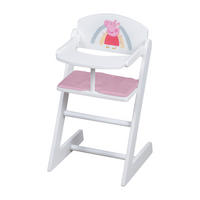 PUPPENHOCHSTUHL Peppa Pig - Weiß, Holzwerkstoff (27.5/52/34cm) - Roba