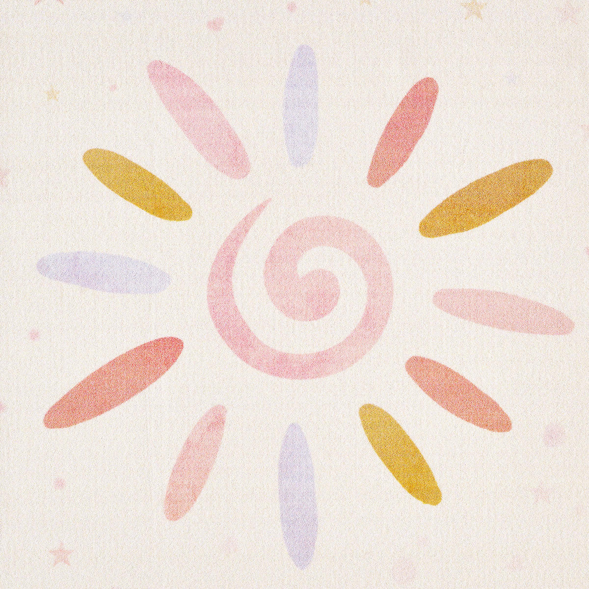 TEPPICH Kinder Flachgewebe Sonnenblume-Motiv Polyamid rutschfest Kinderzimmer Creme Rechteckig 140x200 - Creme, Textil (140/200cm) - KADIMA DESIGN