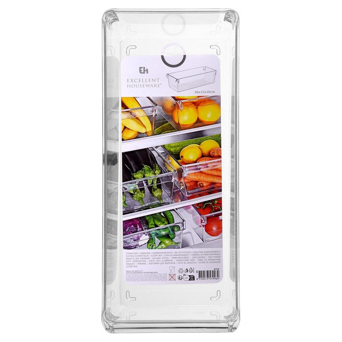 KÜHLSCHRANK-ORGANIZER 36x15x10 cm - Transparent, Kunststoff (36/10/15cm) - Excellent Houseware