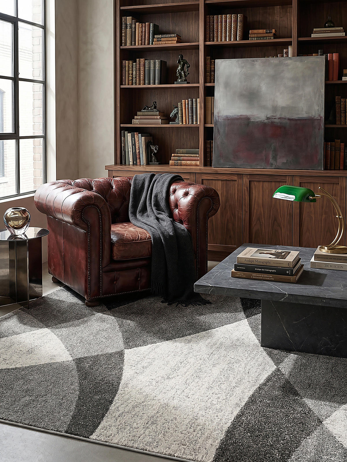 TEPPICH Niederflor Abstrakt THUR Polypropylen Grau 120 x 160 cm - Grau, Textil (120/160cm) - KADIMA DESIGN