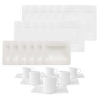 KOMBISERVICE Modern Grace weiß 30er Set - Weiß, Keramik (1/1/1cm) - Villeroy & Boch
