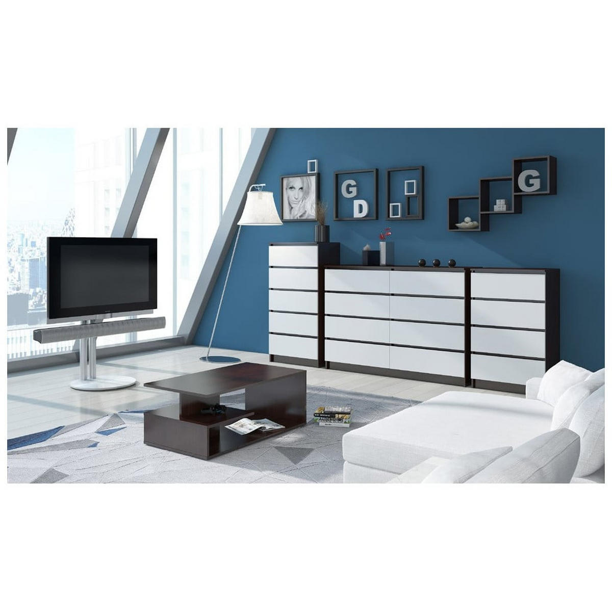 NÁSTĚNNÁ POLIČKA Tmavě hnědá 25/25/15 - tmavě hnědá, kompozitní dřevo (25/25/15cm) - RAUMHIRSCH FURNITURE