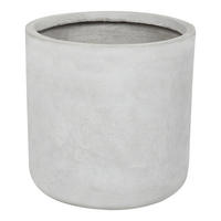 BLUMENTOPF Grau Messene - Grau, Naturmaterialien (33cm) - Beliani