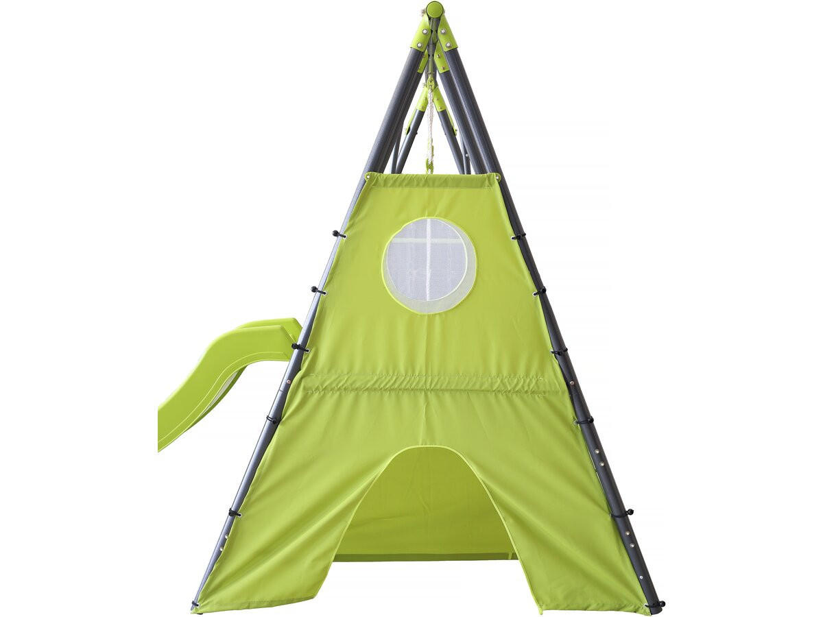 KLETTERGERÜST AUS STAHL kylian Grün - Grün, Metall (268/195/235cm) - Habitat Garten