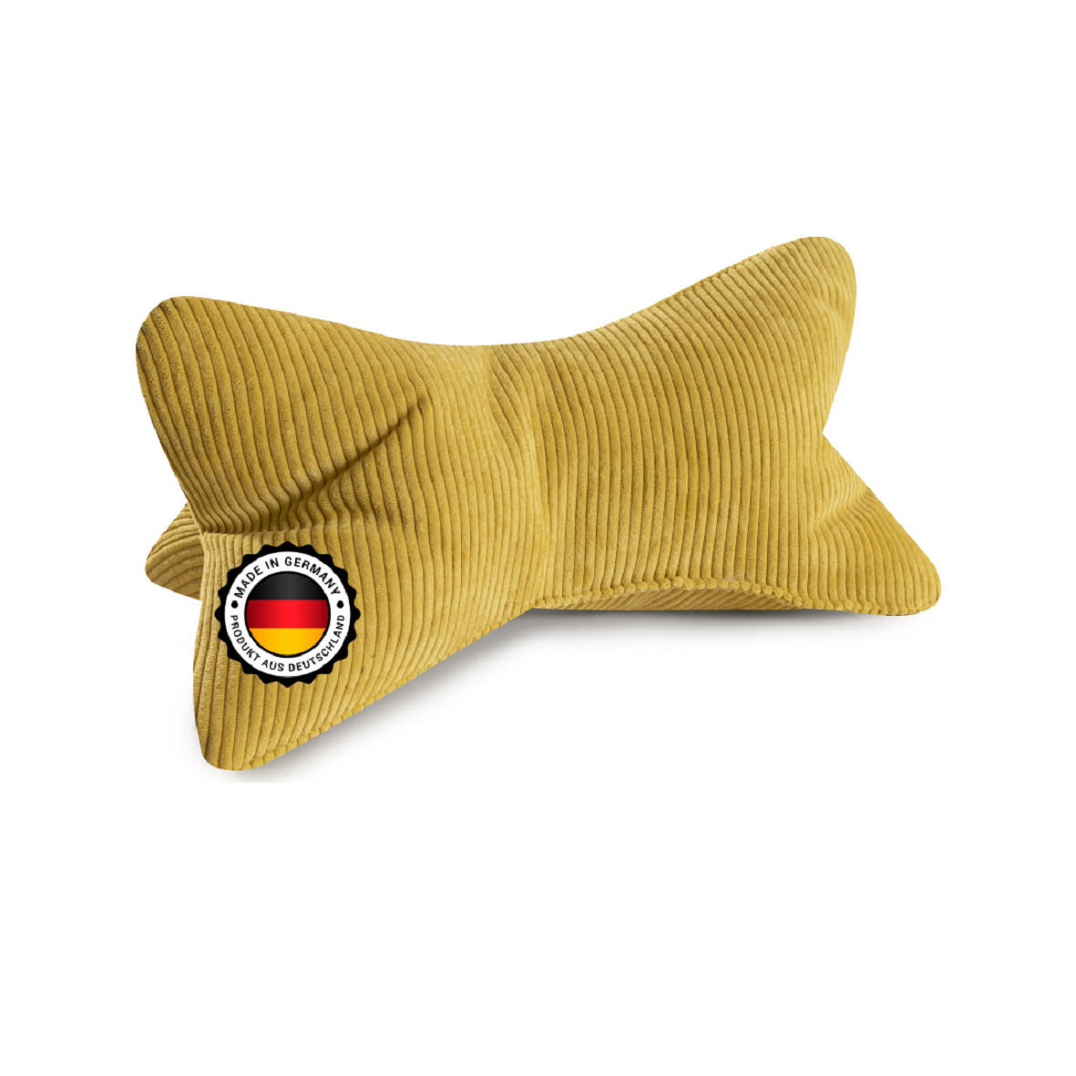 KISSEN Leseknochen Selma - Gelb, Textil (22/42cm) - Bonvionn