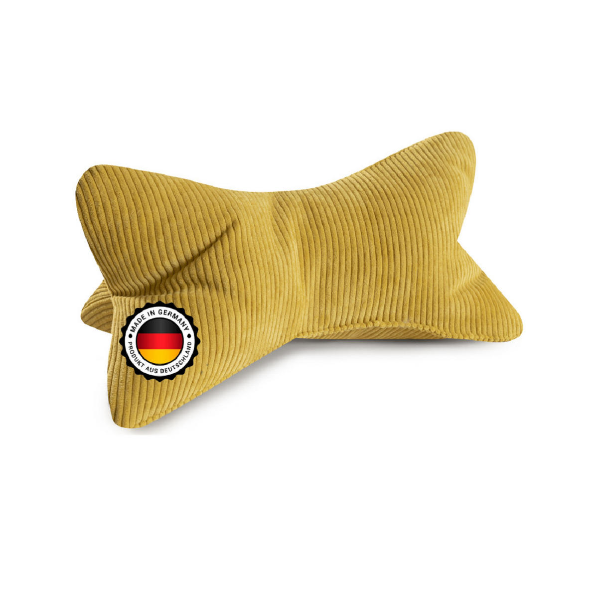 KISSEN Leseknochen Selma - Gelb, Textil (22/42cm) - Bonvionn
