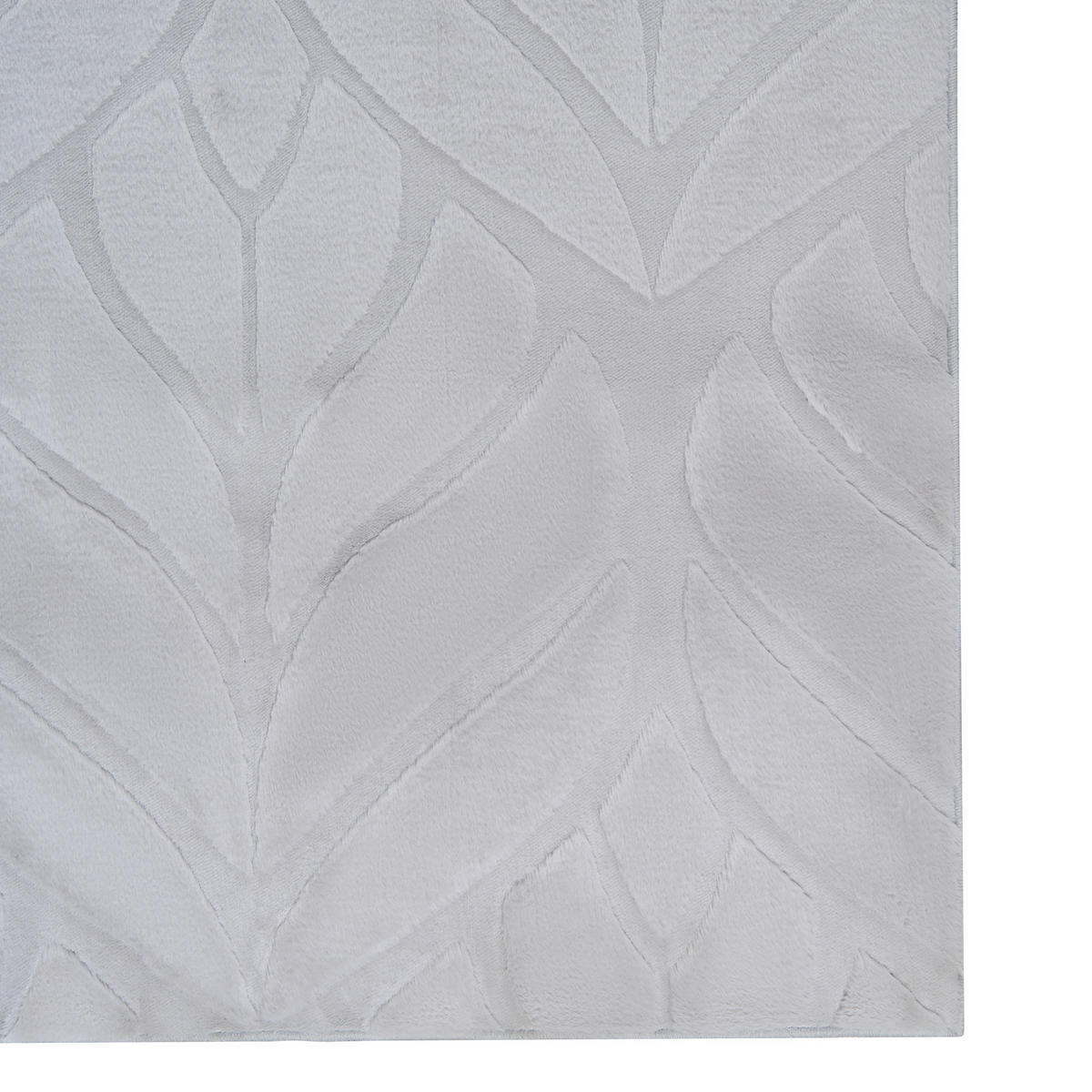 KUNSTFELLTEPPICH Hellgrau 80/300 cm Mitchell - Hellgrau/Grau, Kunststoff (80/300cm) - Beliani