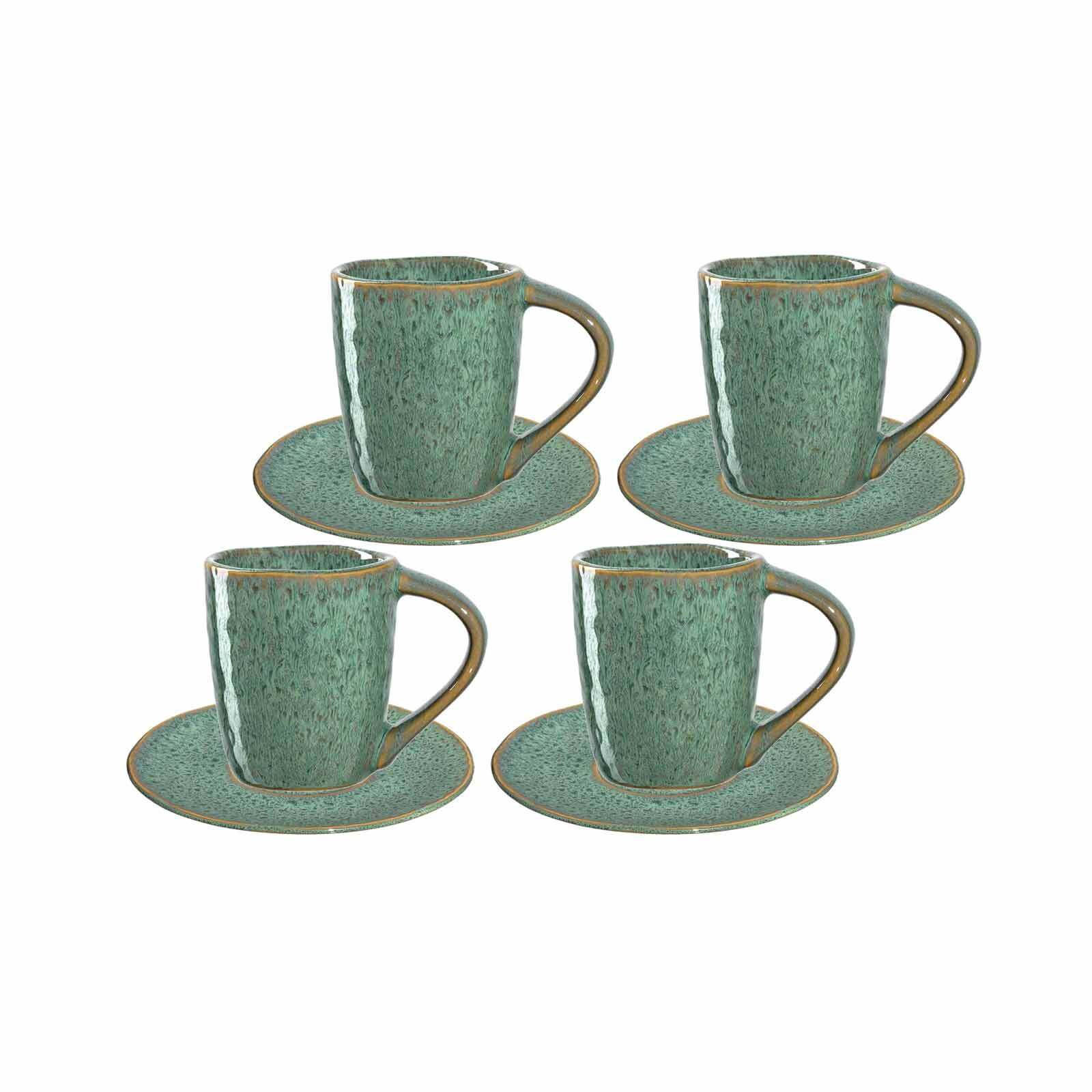 ESPRESSOTASSEN Matera Grün 8er Set - Grün, Keramik (0.09L) - Leonardo Living