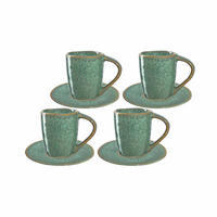 ESPRESSOTASSEN Matera Grün 8er Set - Grün, Keramik (0.09L) - Leonardo Living
