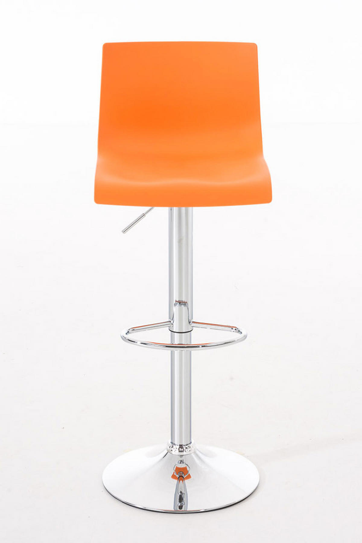 BARHOCKER 2er Set Pesan Kunststoff Orange Silber - Orange, Kunststoff/Metall (39/84/36cm) - DELUKE