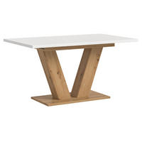 ESSTISCH weiß, Eiche Artisan, Küchentisch ausziehbar 150 - 190 cm - Eiche Artisan/Weiß, Holzwerkstoff/Metall (150/90/76cm) - Inn.Furn