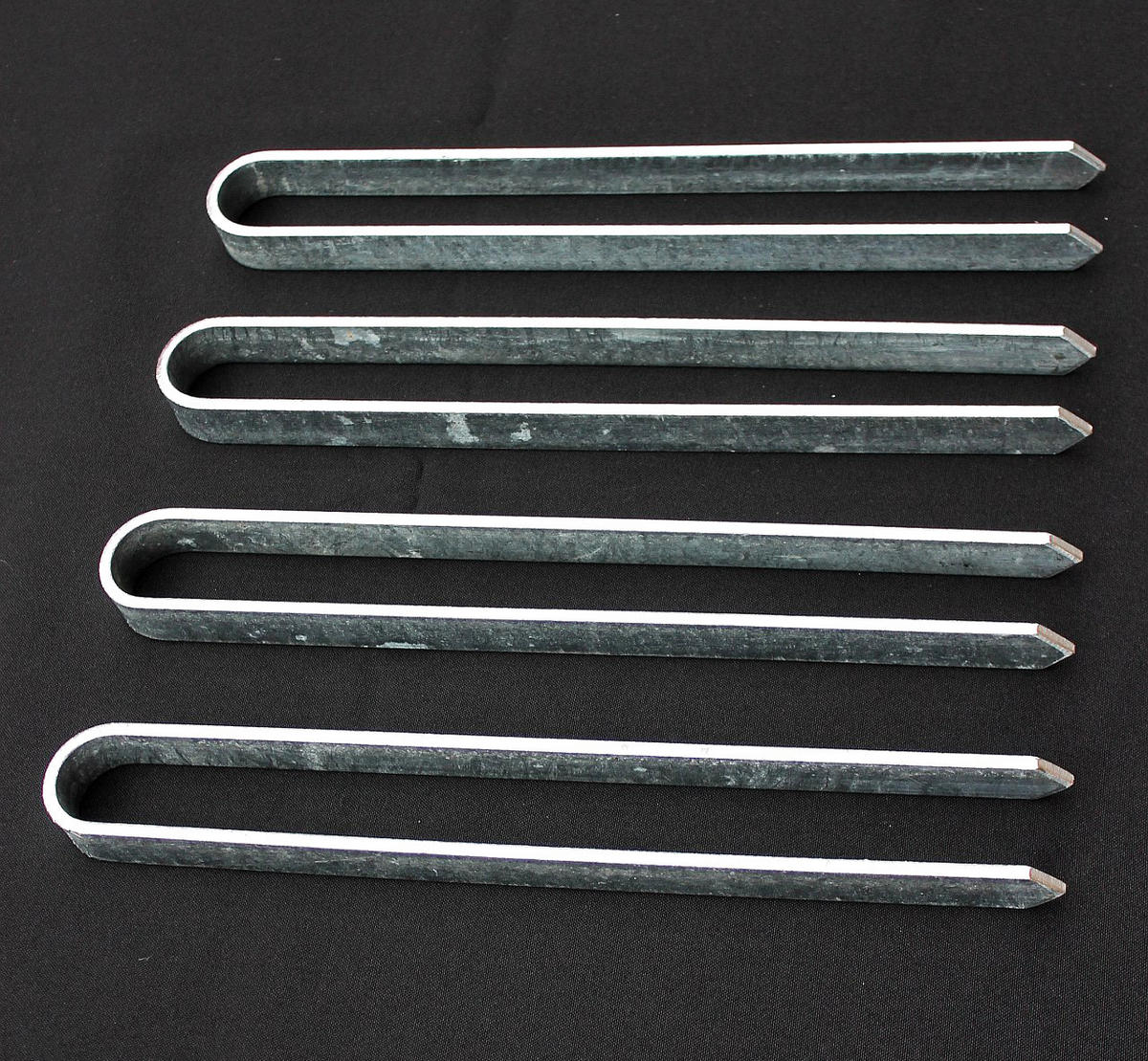 BODENANKER 4 Stück verzinkt für Rosenbogen 30 cm XL - Grau, Metall (38/30/20cm) - DanDiBo