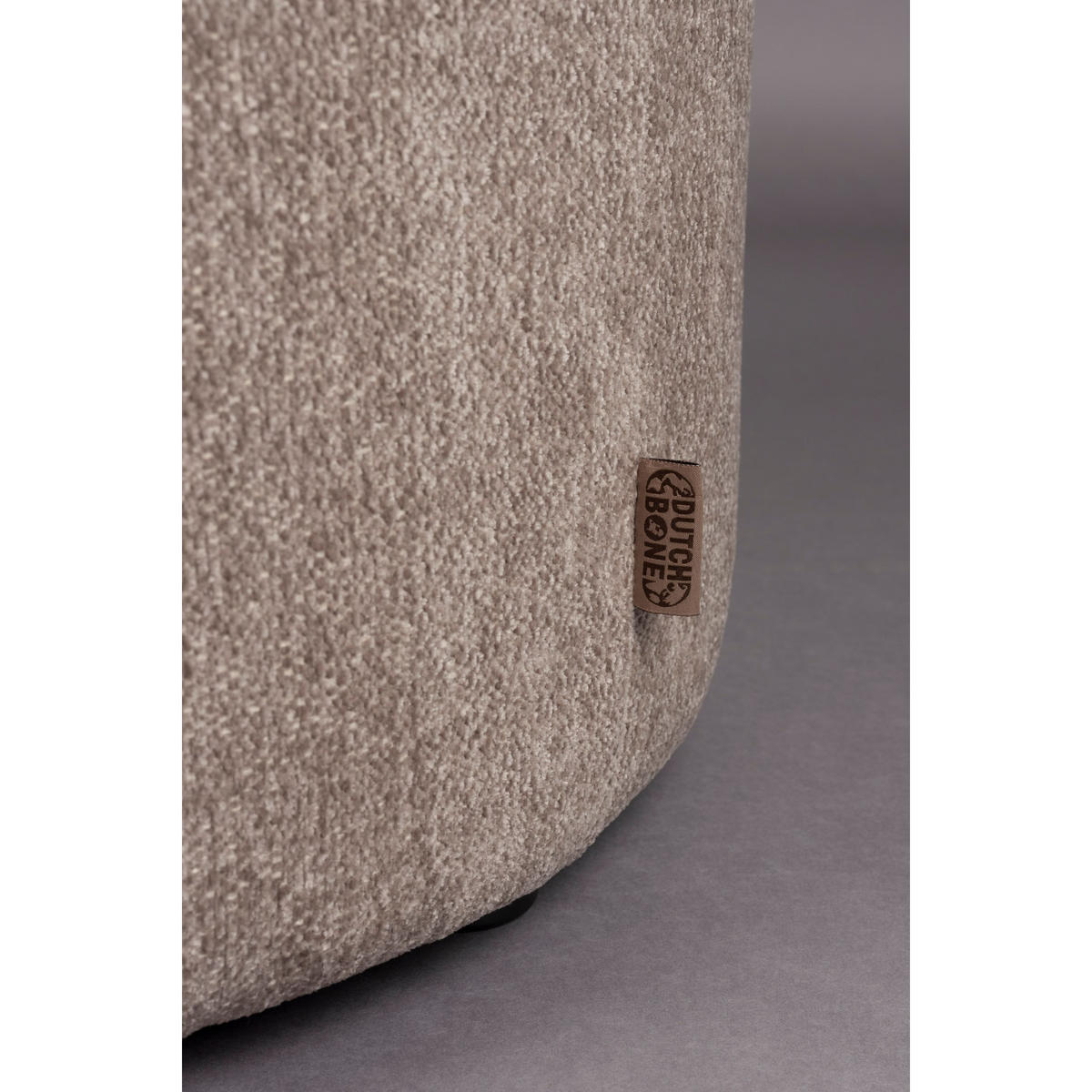 SITZHOCKER Rocca Cappuccino Braun - Pastellblau/Braun, Textil (70/40/70cm) - Dutchbone