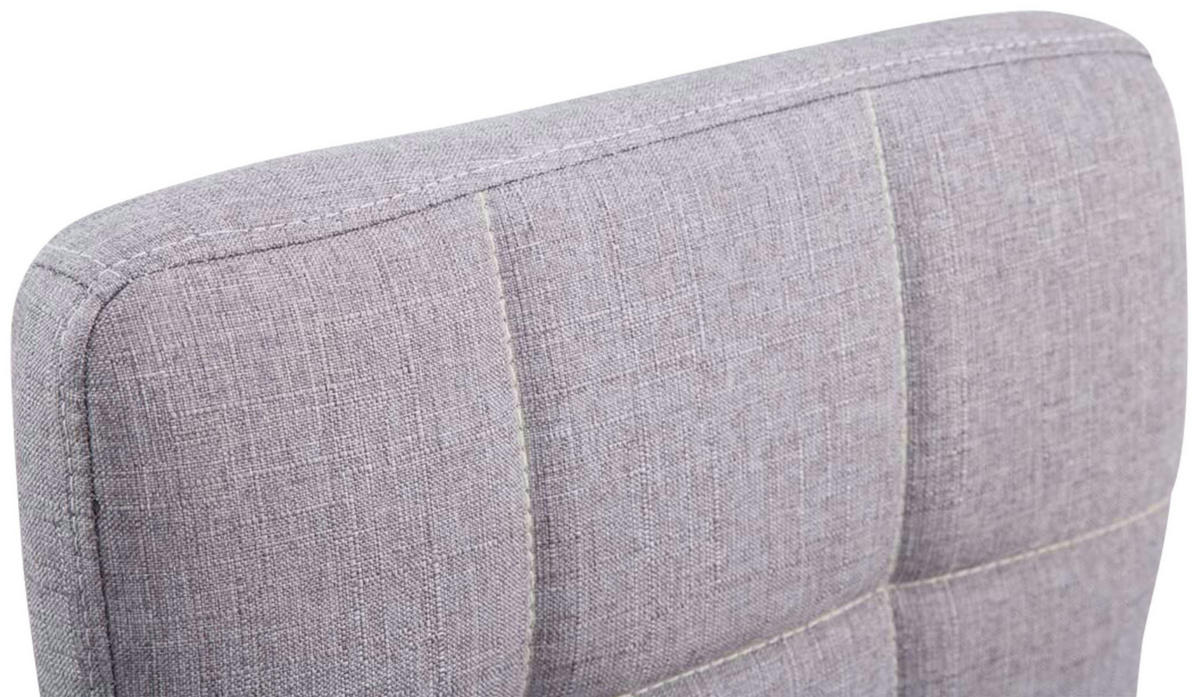 DREHSTUHL 4er Set Stoff grau - Chromfarben/Grau, Textil/Metall (44/74/49cm) - CLP