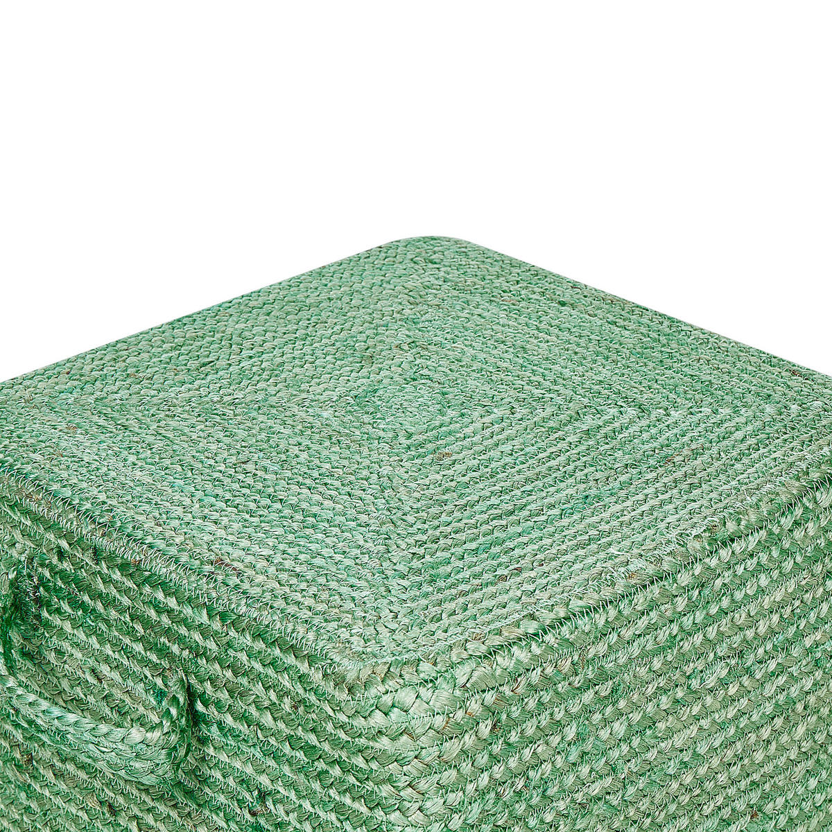 POUF Dhadar 45/45/30 cm - Grün, Naturmaterialien (45/30/45cm) - Beliani