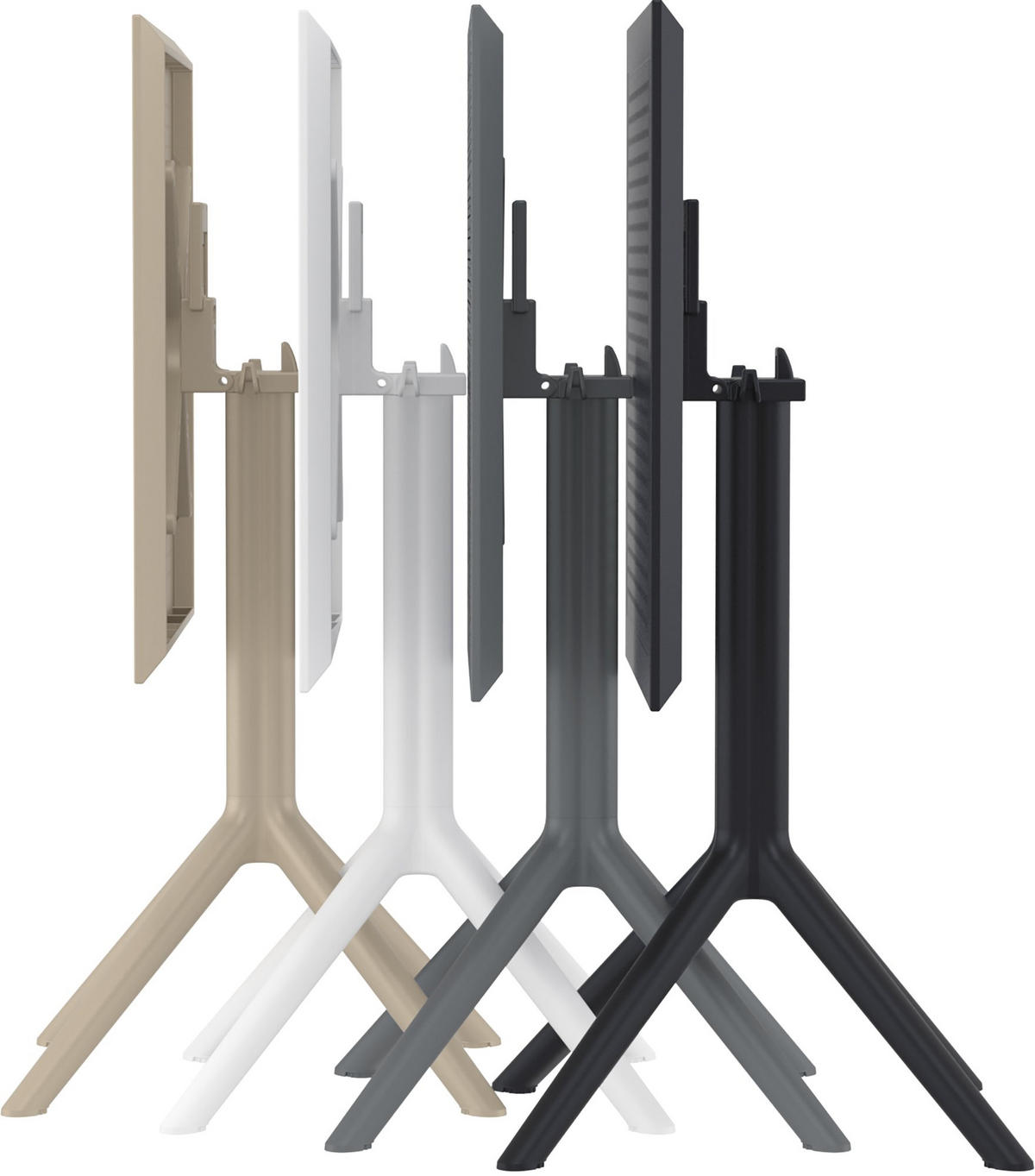 GARTENTISCH eckig 60/60/74 cm Kunststoff dunkelgrau - Dunkelgrau, Kunststoff (60/60/74cm) - CLP