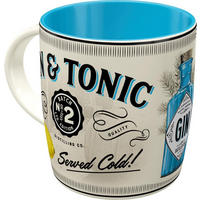 KAFFEETASSE 330 ml Gin & Tonic Served Cold - Multicolor, Keramik (0.33L) - Nostalgic-Art