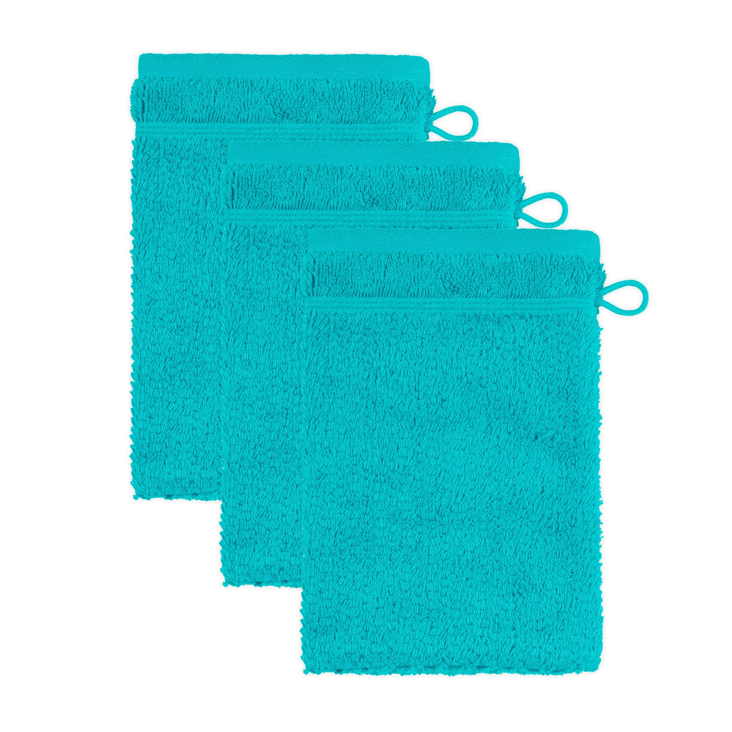 WASCHHANDSCHUH PEARL 3ER PACK - Blau, Textil (15/20cm) - Möve for Frottana