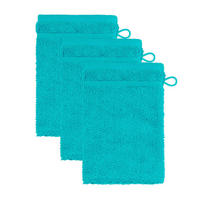 WASCHHANDSCHUH PEARL 3ER PACK - Blau, Textil (15/20cm) - Möve for Frottana