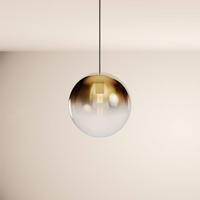 GALERIELEUCHTE Orb 5m Abhängung Gold Verlauf/Schwarz Ø 30cm - Goldfarben, Glas (30/30/30cm) - s.luce