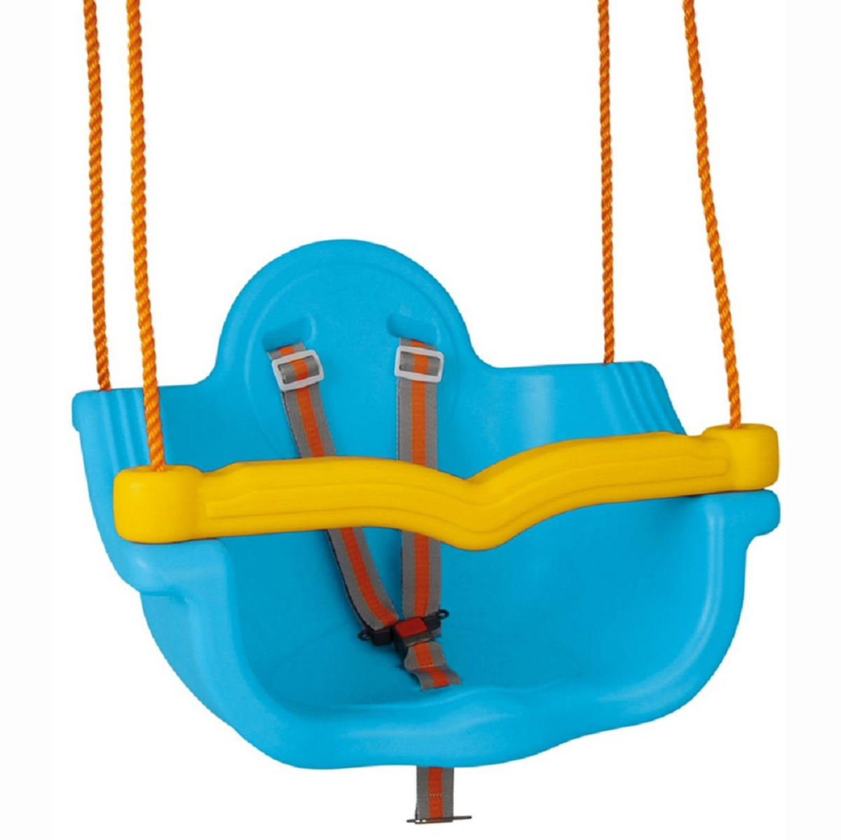 BABYSCHAUKEL 06138 2 in 1 blau abnehmbarer Bügel, Sicherheitsgurt, bis 45 kg, ab 1 Jahr, Rückenlehne - Blau, Kunststoff (53/40/37cm) - Pilsan