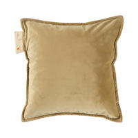 HEIZKISSEN Plush 45x45cm Crewel Tan - Beige, Textil (45/45cm) - Pleafs