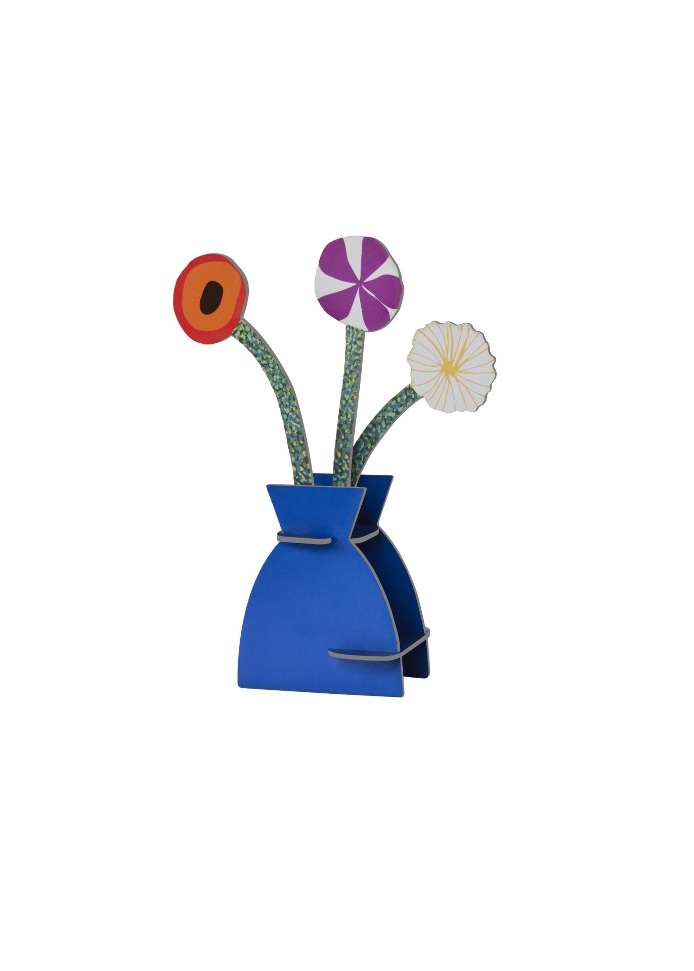 DEKOFIGUR Pop-Up Klimt-Blumen 4/14.5 cm - Multicolor, Wellpappe (4/14.5/9cm) - KUNSTLOFT