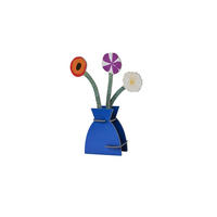 DEKOFIGUR Pop-Up Klimt-Blumen 4/14.5 cm - Multicolor, Wellpappe (4/14.5/9cm) - Studio Roof