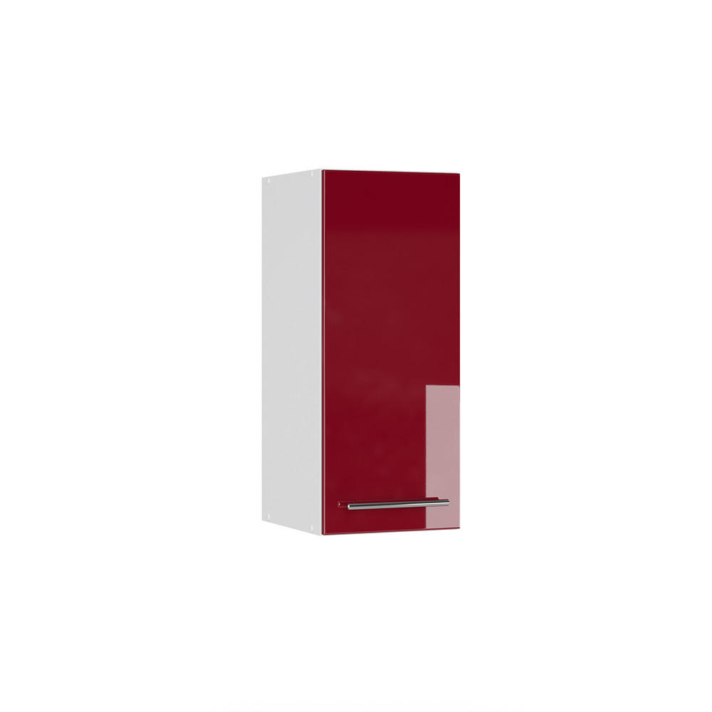 BADSCHRANK Fame-Line Bordeaux Hochglanz 30 x 72 cm - Bordeaux/Weiß, Holzwerkstoff (30/72/34.1cm) - Vicco
