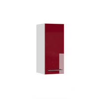BADSCHRANK Fame-Line Bordeaux Hochglanz 30 x 72 cm - Bordeaux/Weiß, Holzwerkstoff (30/72/34.1cm) - Vicco
